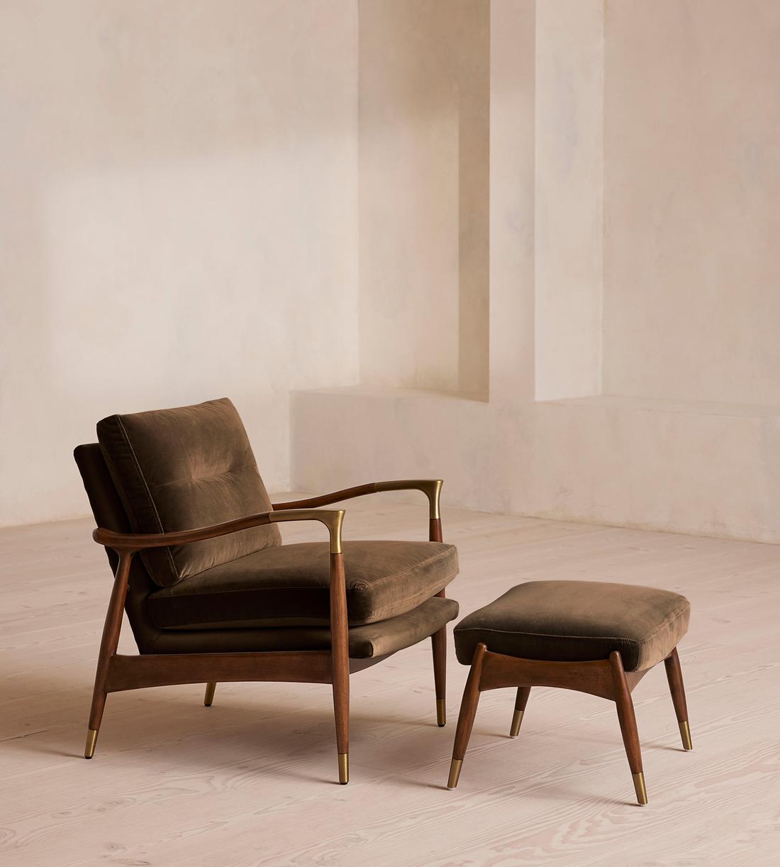 Theodore Armchair - Velvet - Chocolate Brown - US - Images - Image 4