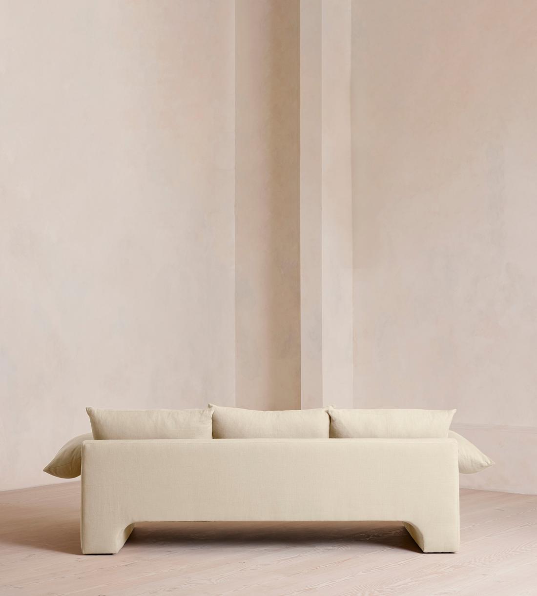 Wyatt Three Seater Sofa - Linen - Bisque - Images - Image 4