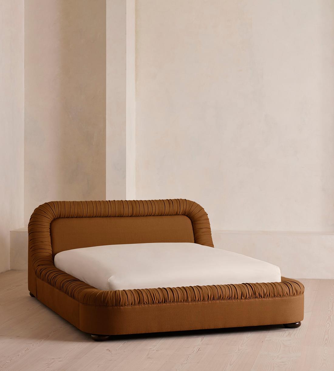 Vara Bed - Queen - Linen - Terracotta - US - Listing - Image 1