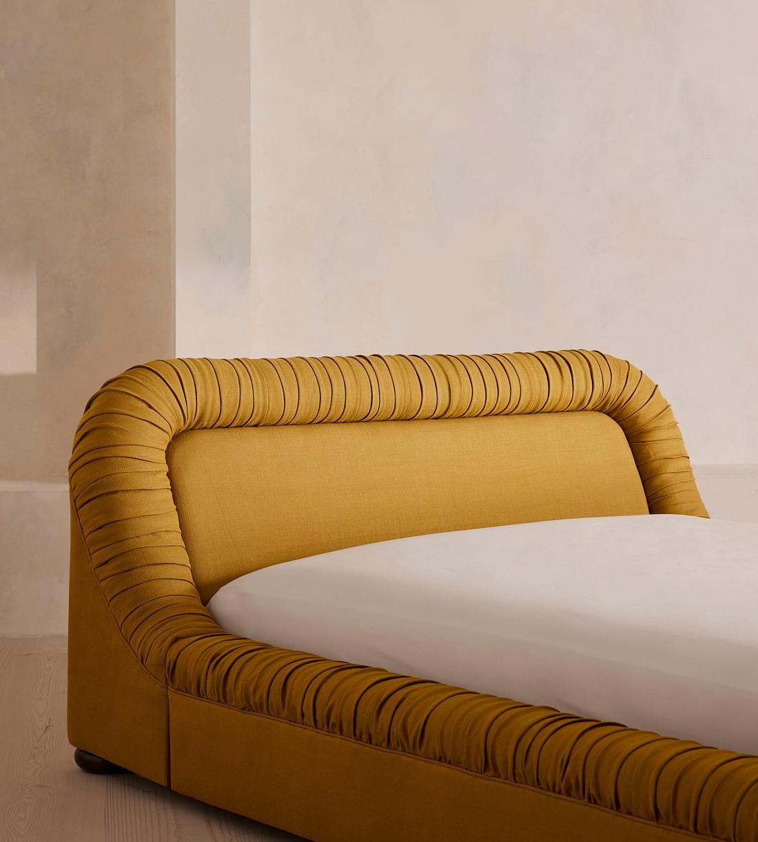 Vara Bed - King - Linen - Turmeric - UK - Images - Image 4