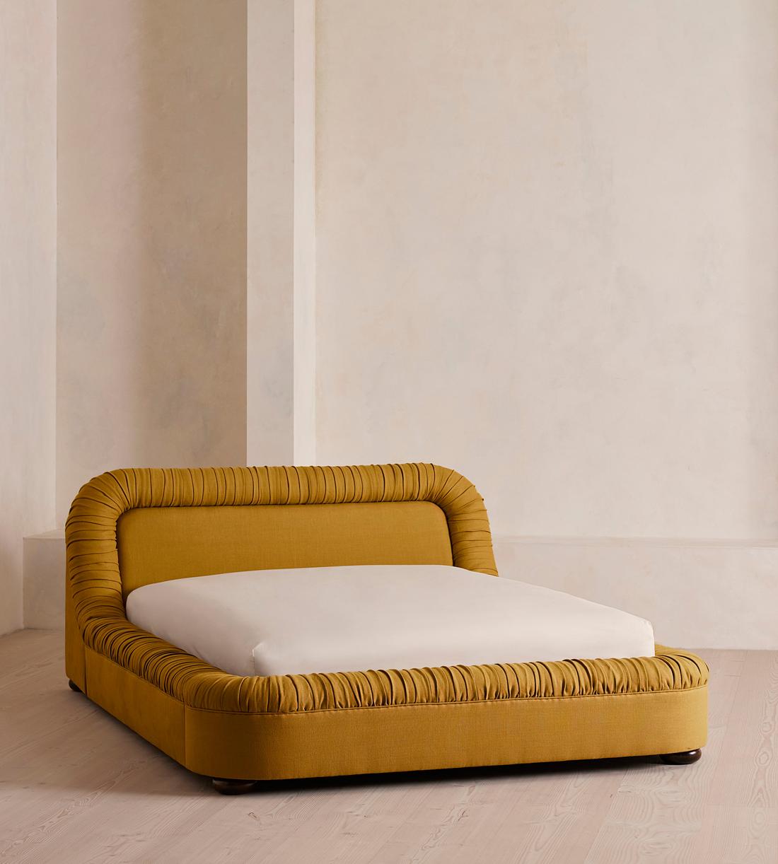 Vara Bed - Queen - Linen - Turmeric - US - Listing - Image 1