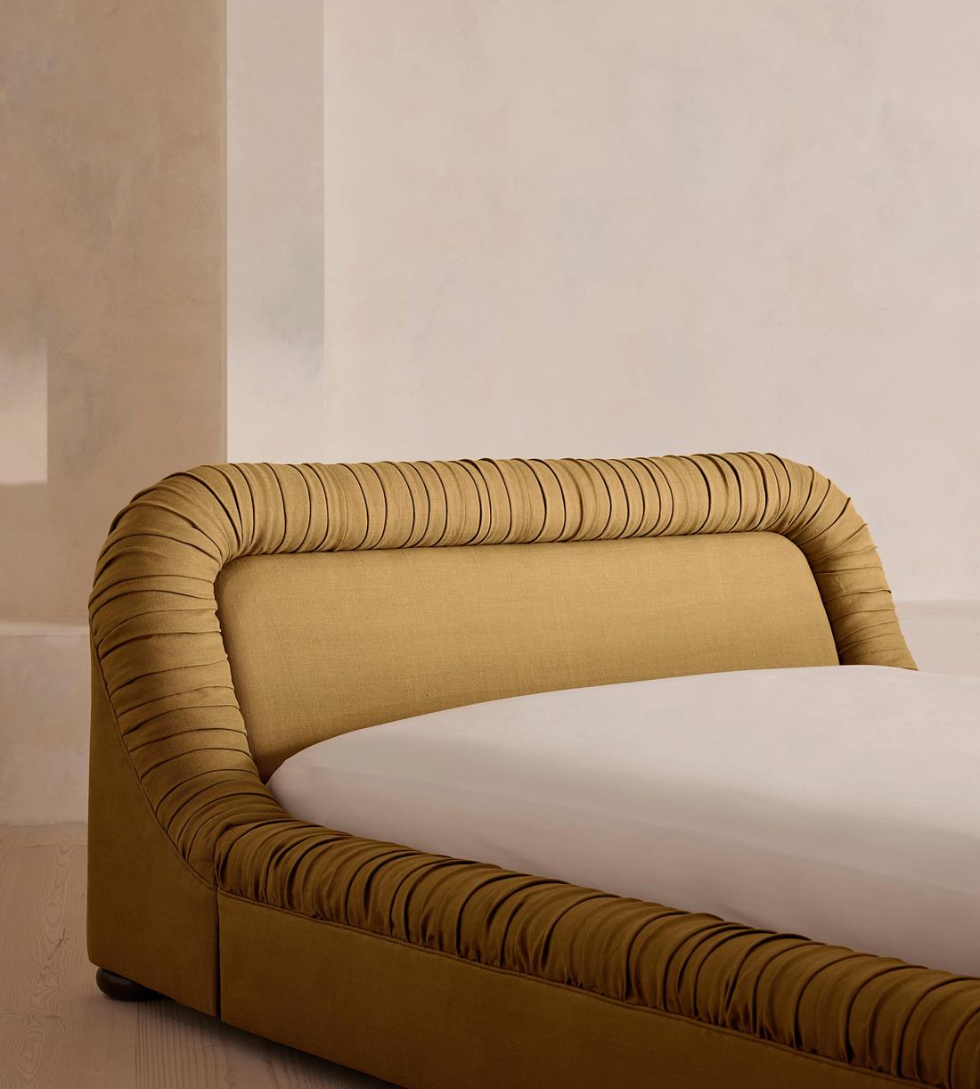 Vara Bed - King - Linen - Ochre - Images - Image 4