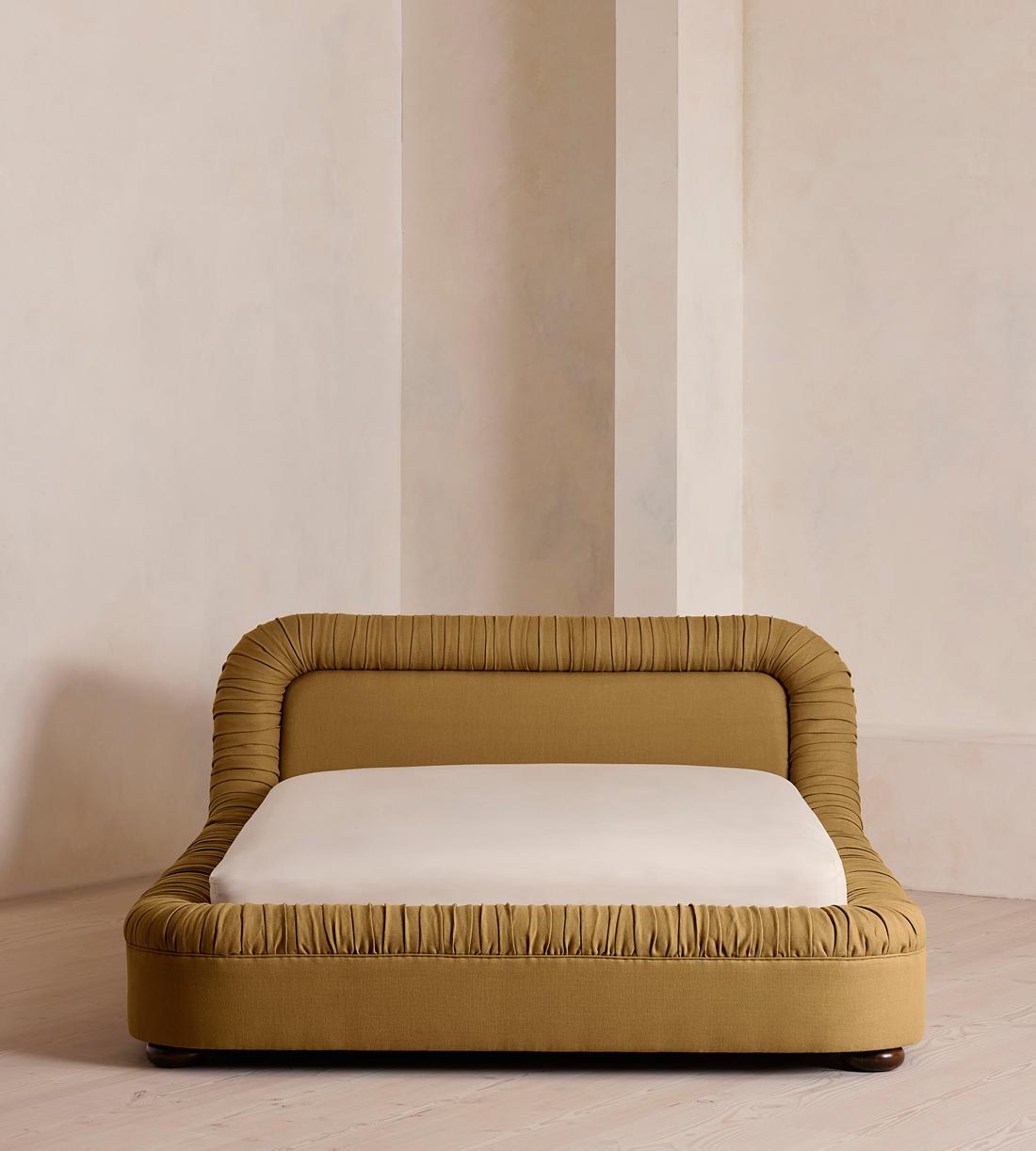 Vara Bed - Emperor - Linen - Ochre - Listing - Image 2