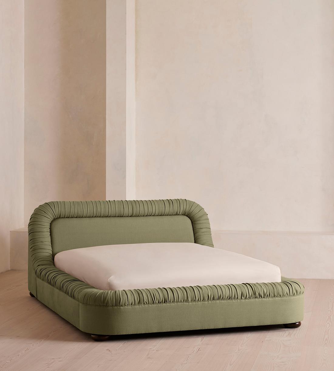 Vara Bed - King - Linen - Sage - Listing - Image 1