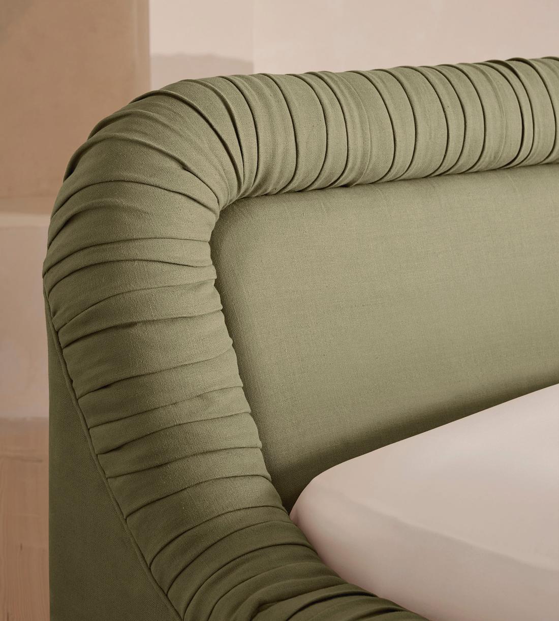 Vara Bed - Queen - Linen - Sage - US - Images - Image 3