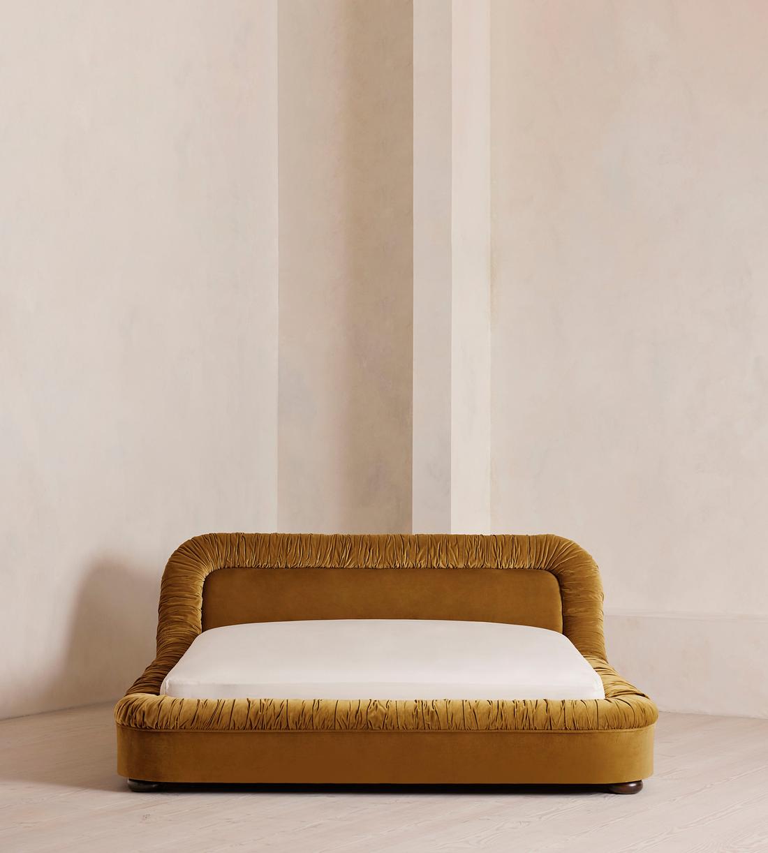 Vara Bed - King - Velvet - Mustard - Listing - Image 2