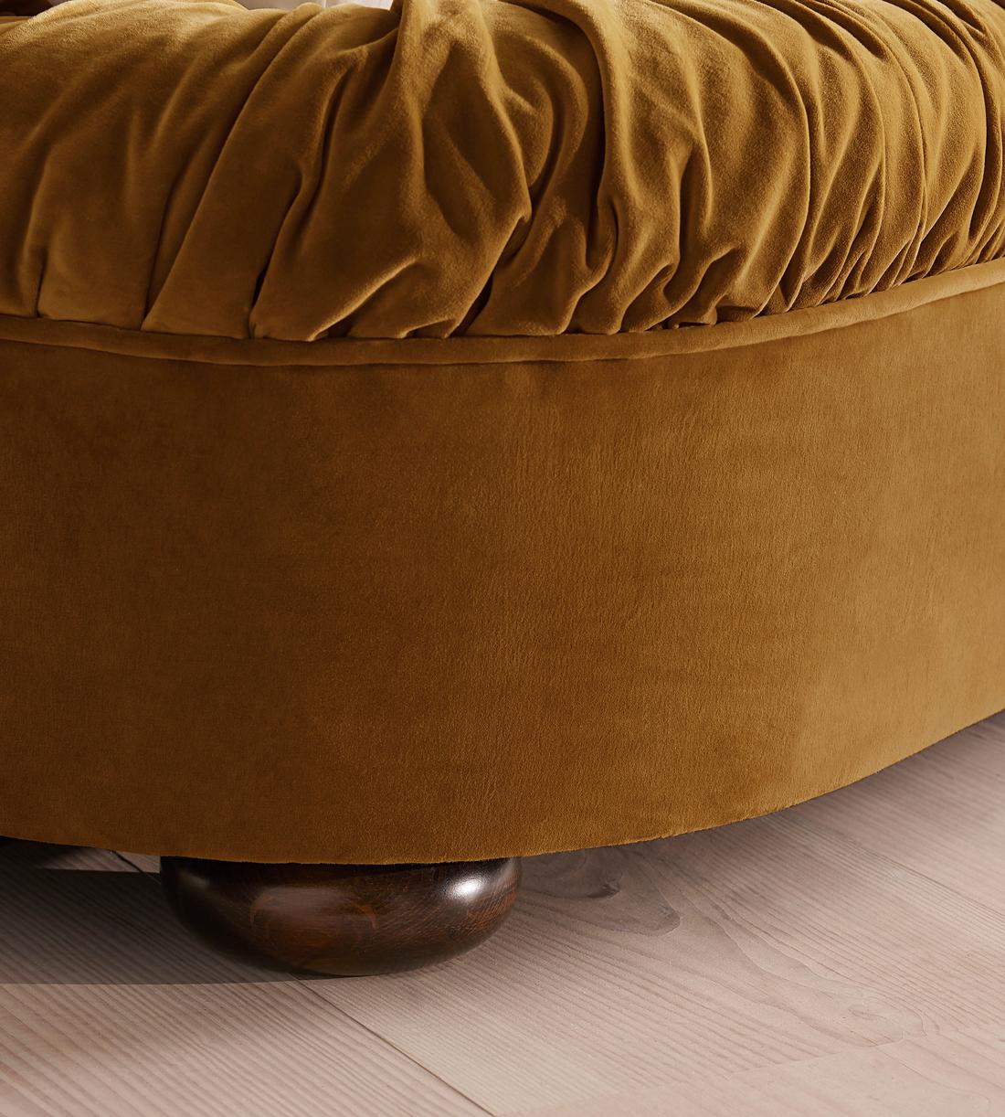 Vara Bed - King - Velvet - Mustard - US - Images - Image 5