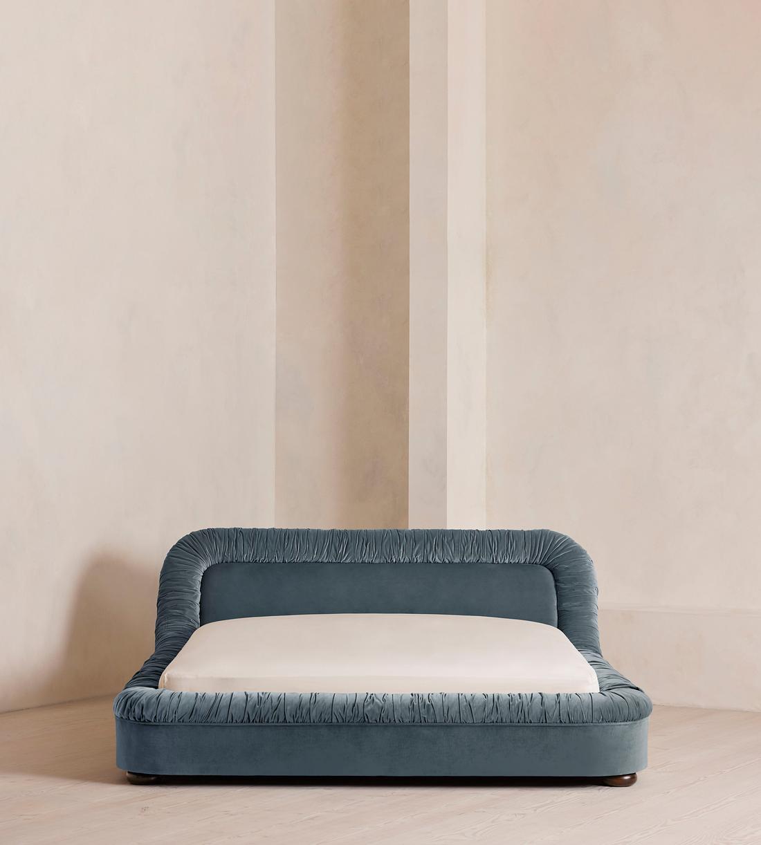 Vara Bed - King - Velvet - Grey Blue - Listing - Image 2
