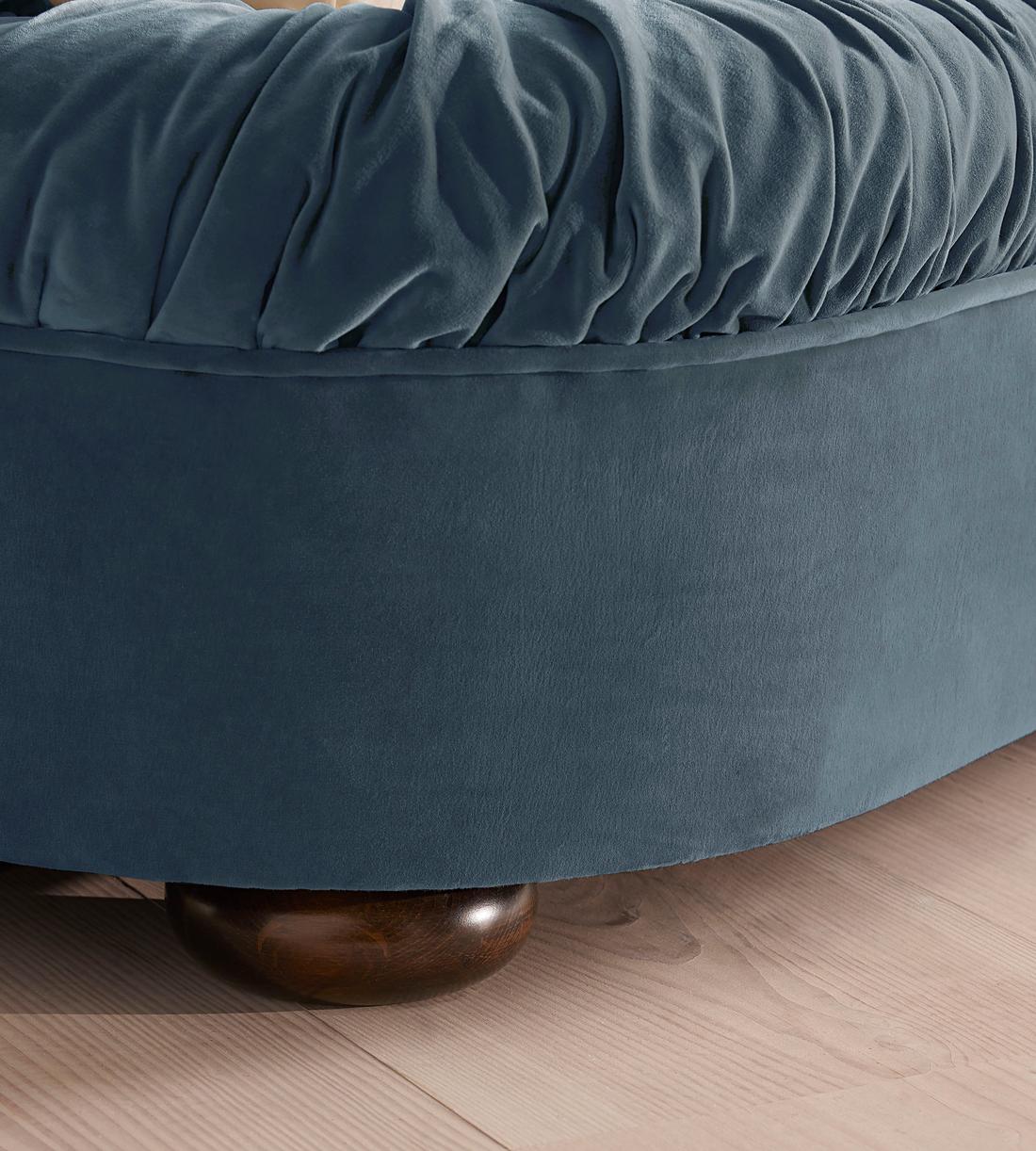 Vara Bed - King - Velvet - Grey Blue - US - Images - Image 5