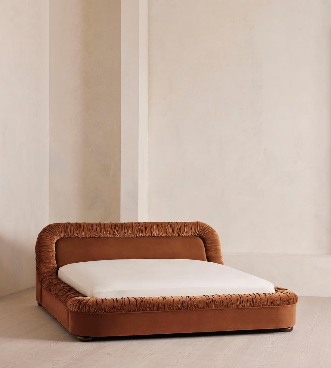 Vara Bed - King - Velvet - Cinnamon - UK - Listing - Image 1
