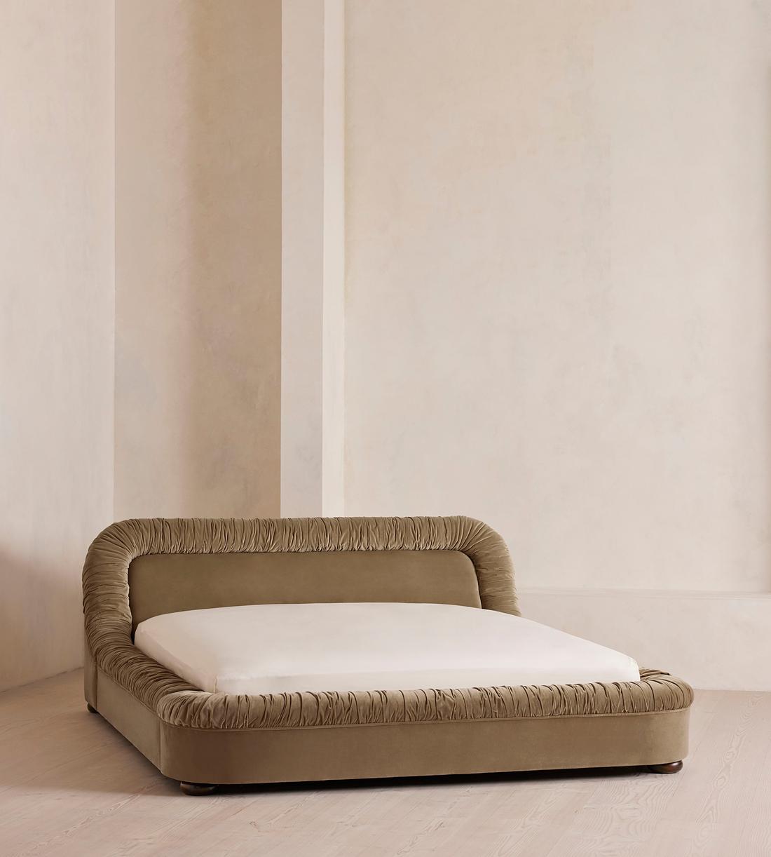 Vara Bed - Queen - Velvet - Truffle - US - Listing - Image 1