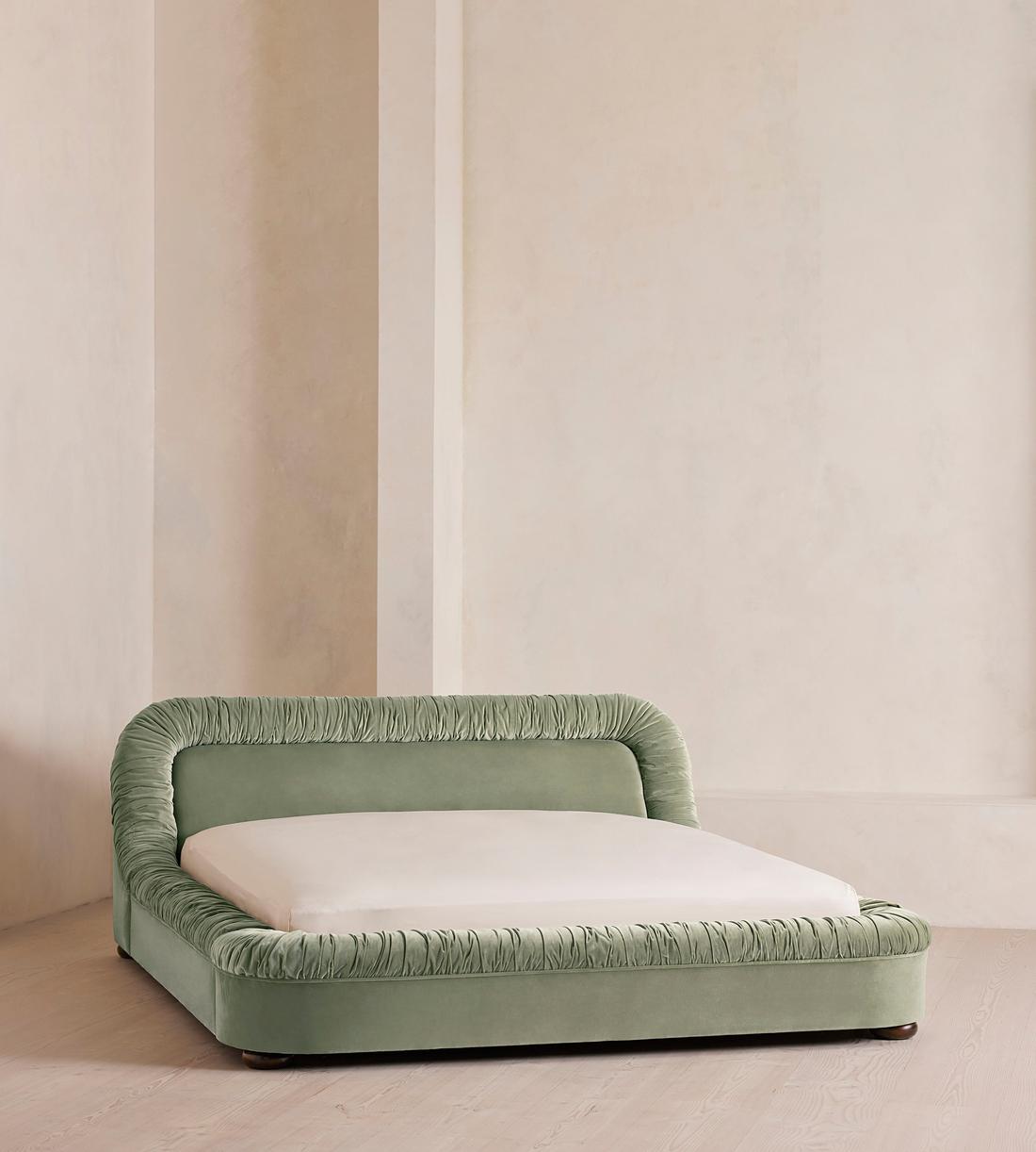 Vara Bed - Queen - Velvet - Seafoam - US - Listing - Image 1