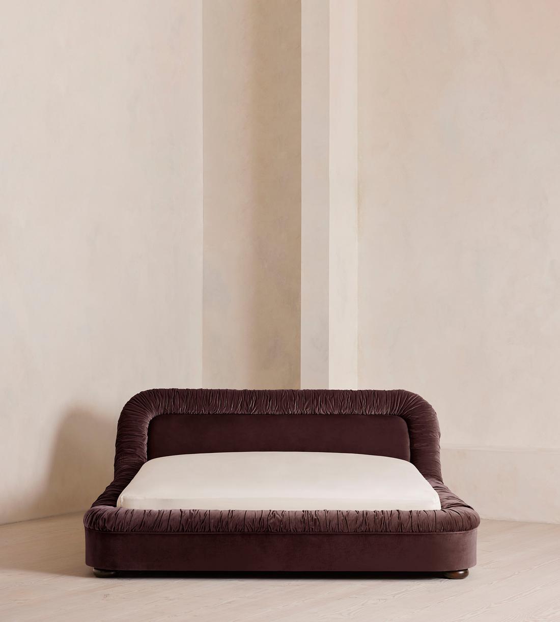 Vara Bed - King - Velvet - Aubergine - UK - Listing - Image 2