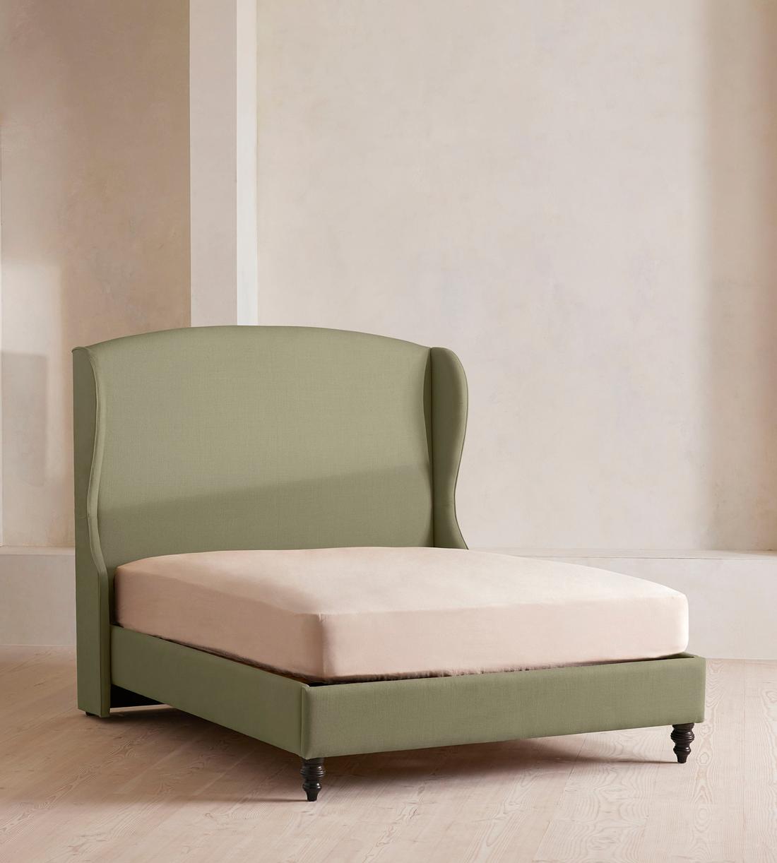 Rivas Bed - King - Linen - Sage - Listing - Image 1