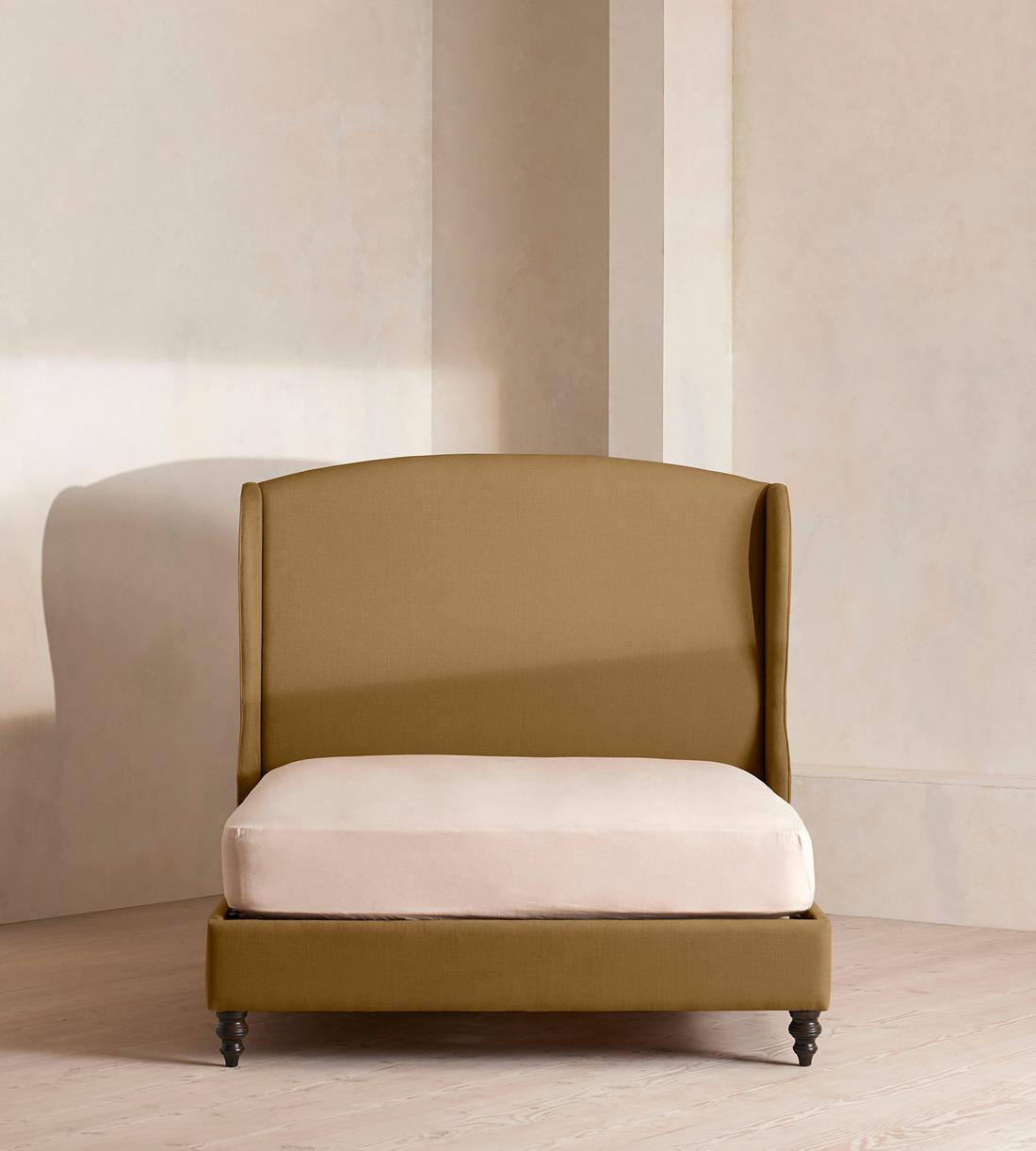 Rivas Bed - King - Linen - Ochre - Listing - Image 2