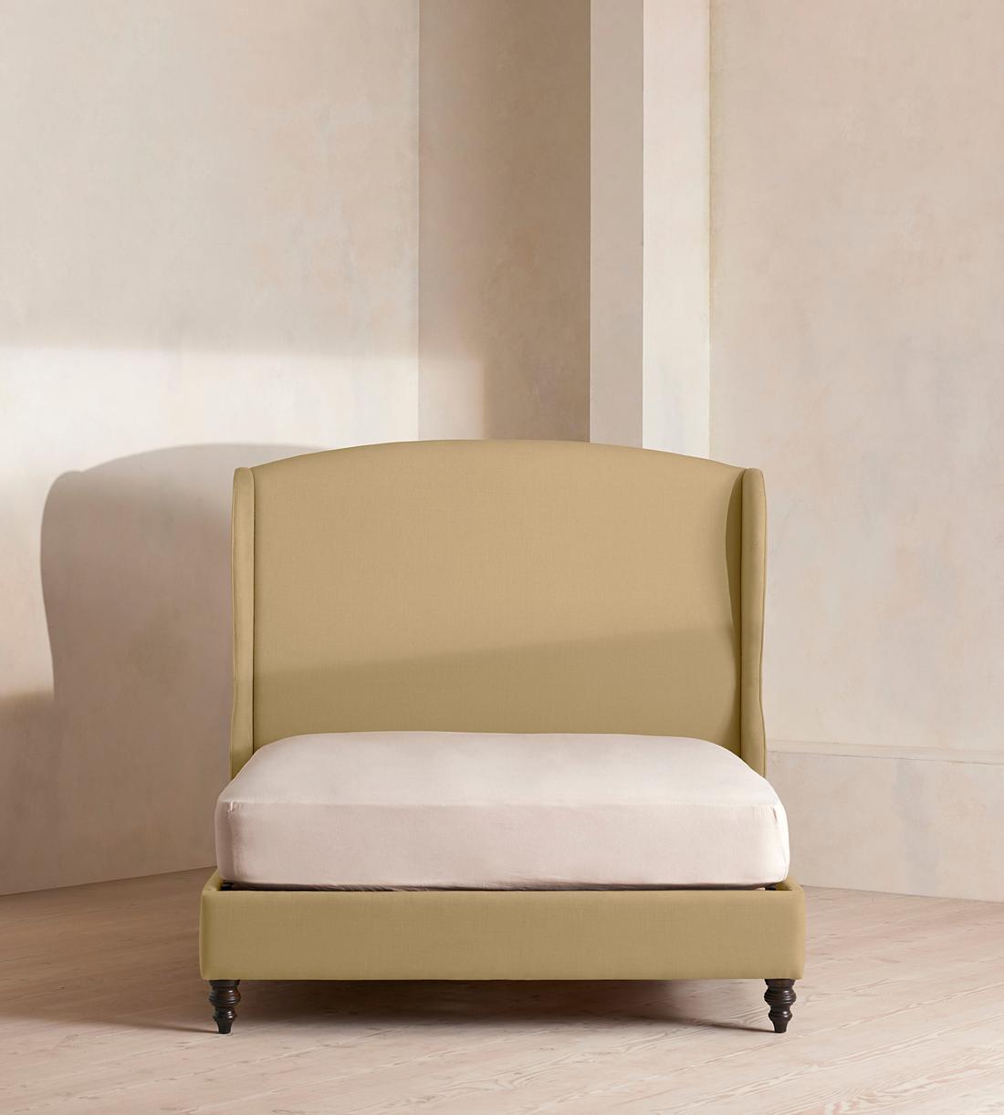 Rivas Bed - King - Linen - Wheat - Listing - Image 1