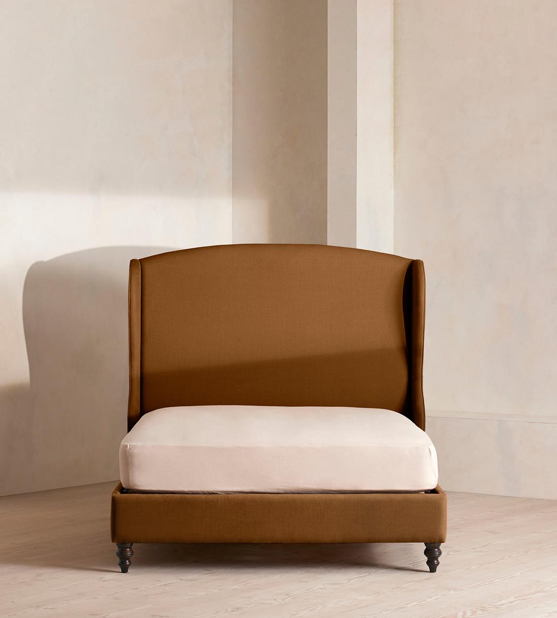 Rivas Bed - King - Linen - Terracotta - UK - Listing - Image 2