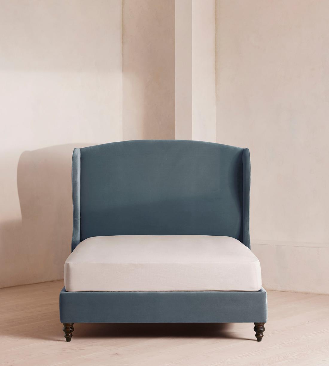 Rivas Bed - King - Velvet - Grey Blue - Listing - Image 2