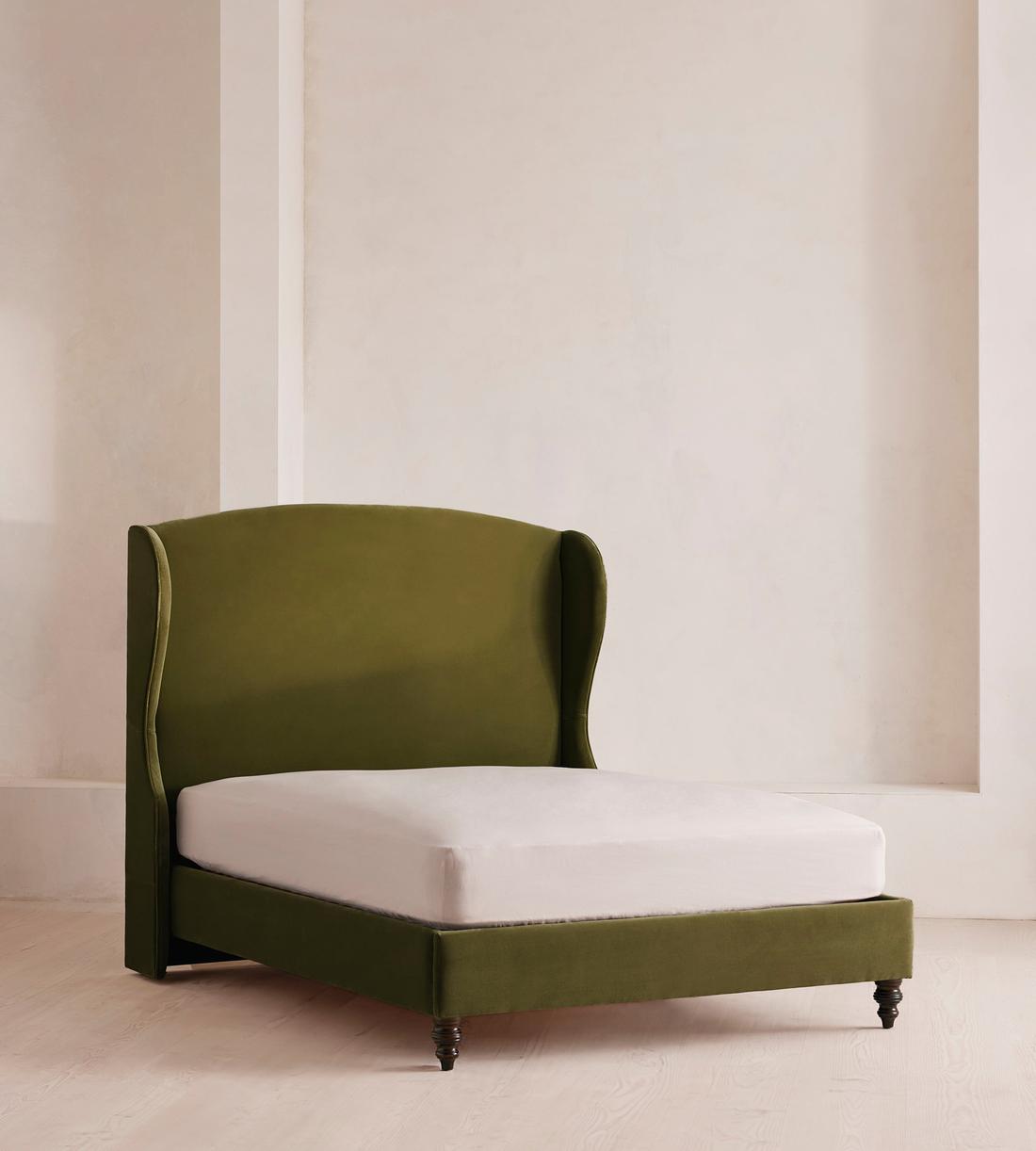 Rivas Bed - King - Velvet - Olive - Listing - Image 1