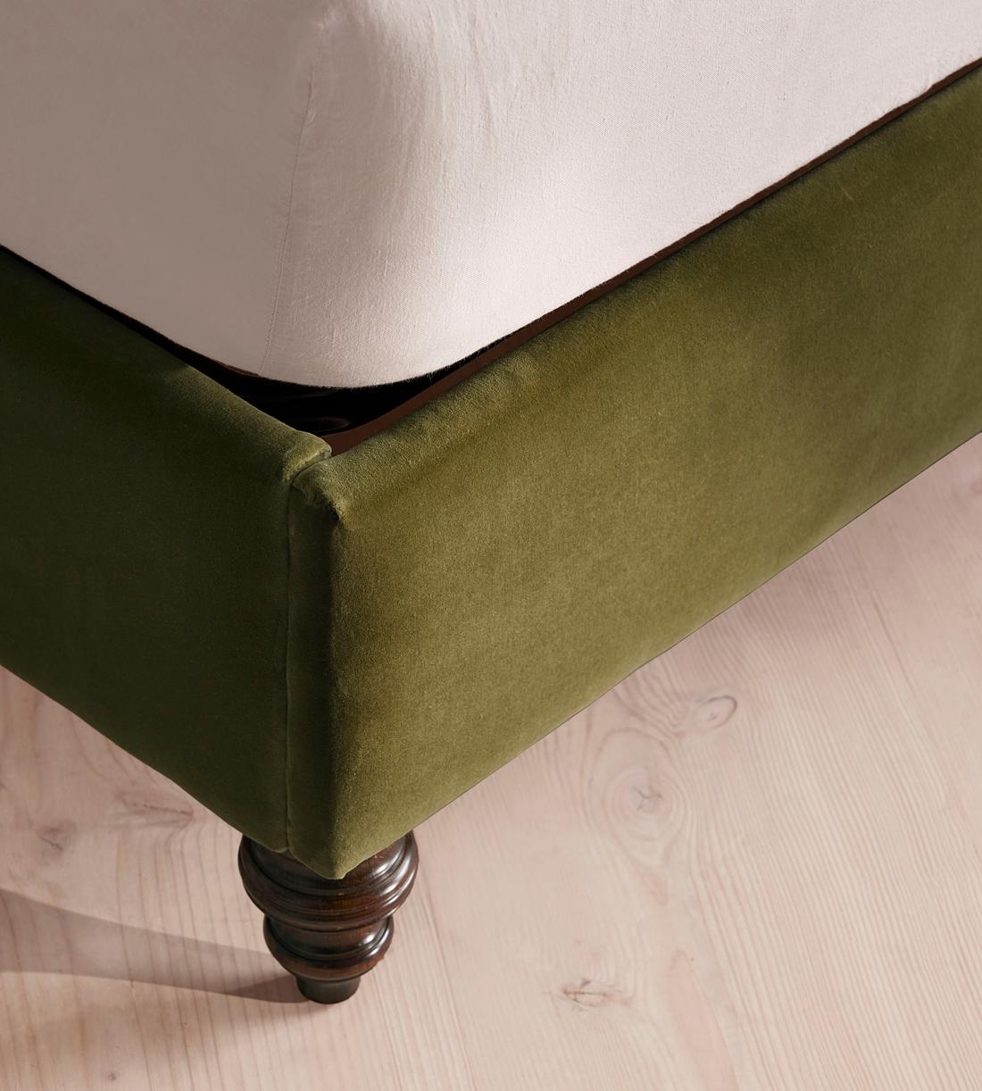 Rivas Bed - King - Velvet - Olive - Images - Image 3