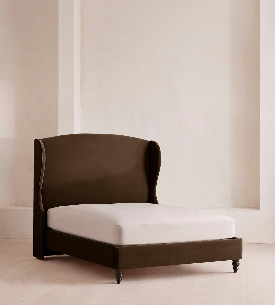 Rivas Bed - King - Velvet - Chocolate - Listing - Image 1