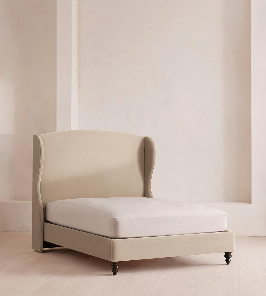 Rivas Bed - Emperor - Velvet - Oyster - UK - Listing - Image 1