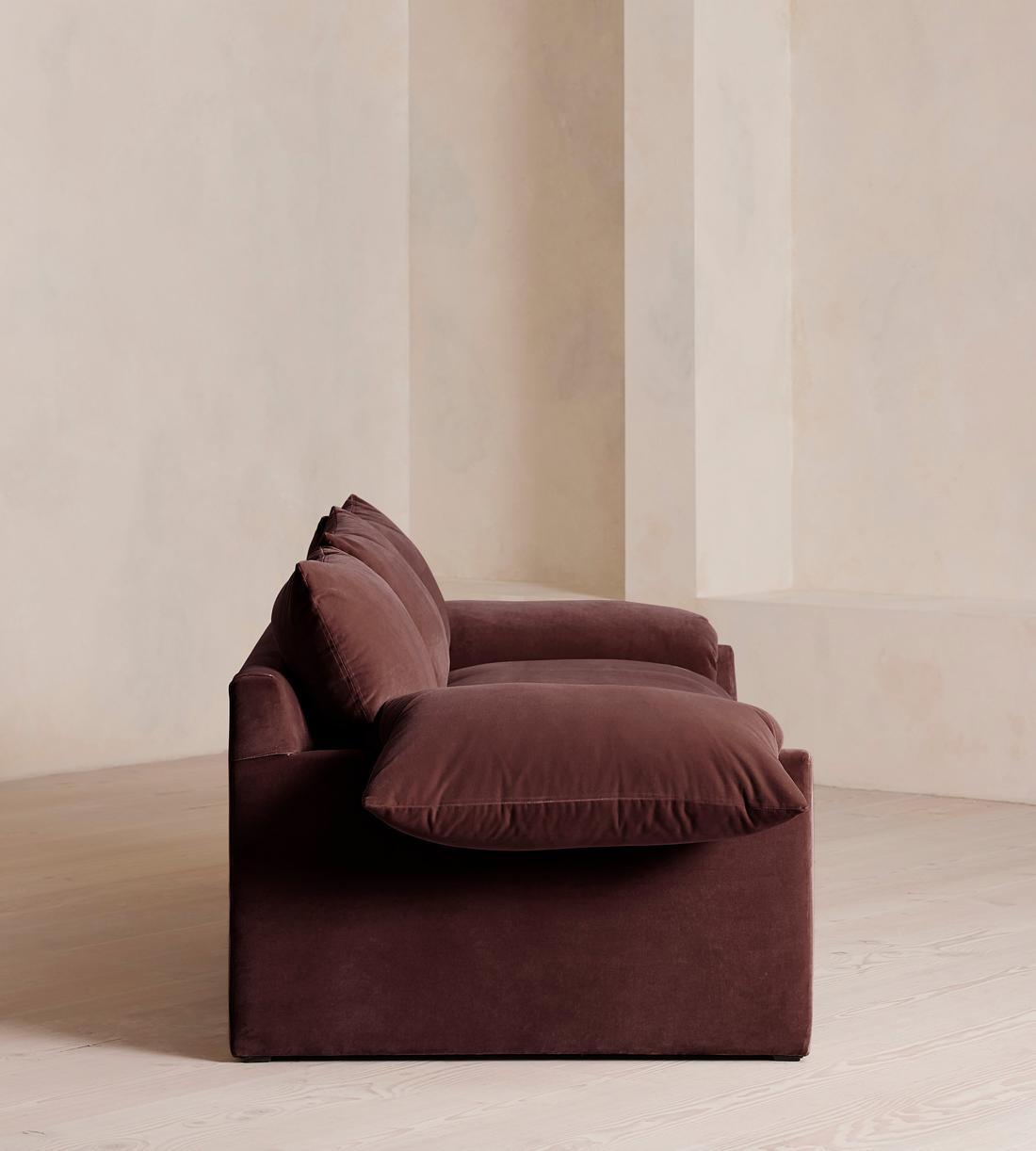 Wyatt Three Seater Sofa - Velvet - Aubergine - UK - Images - Image 3