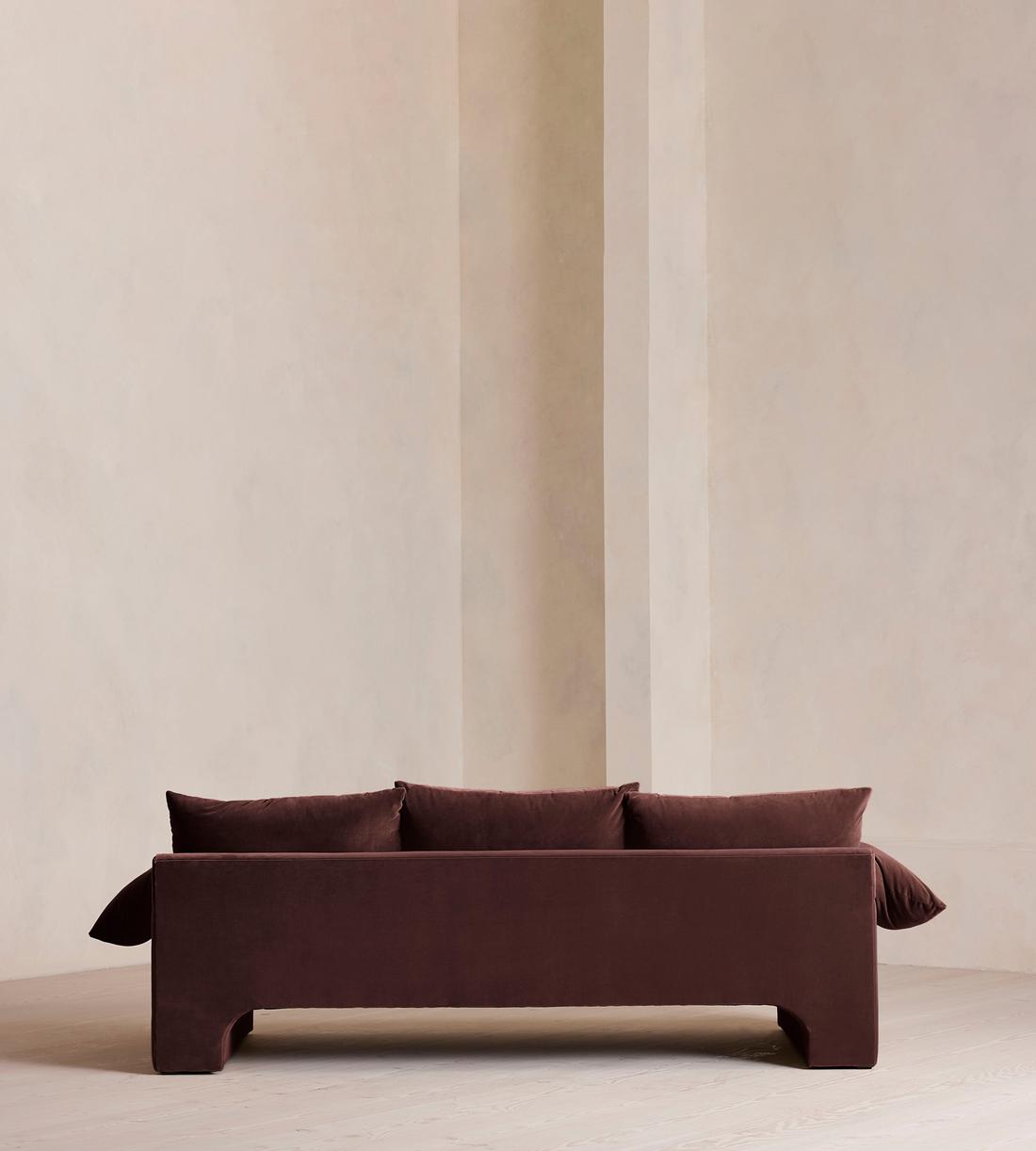 Wyatt Three Seater Sofa - Velvet - Aubergine - UK - Images - Image 4