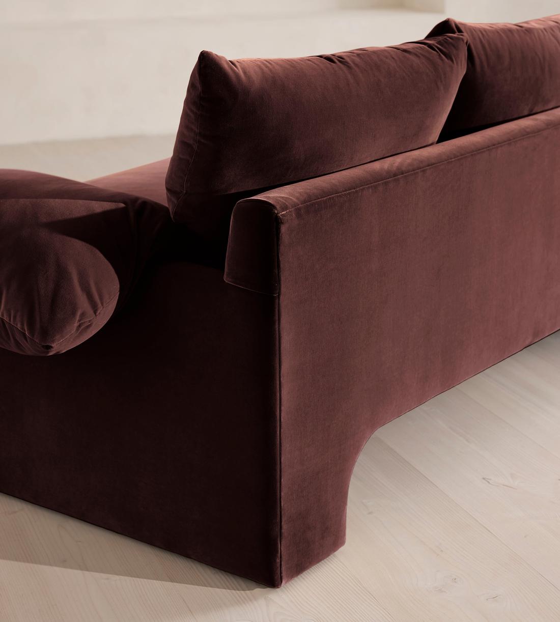 Wyatt Three Seater Sofa - Velvet - Aubergine - UK - Images - Image 5