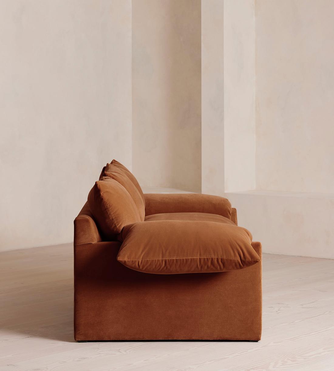 Wyatt Three Seater Sofa - Velvet - Cinnamon - UK - Images - Image 3