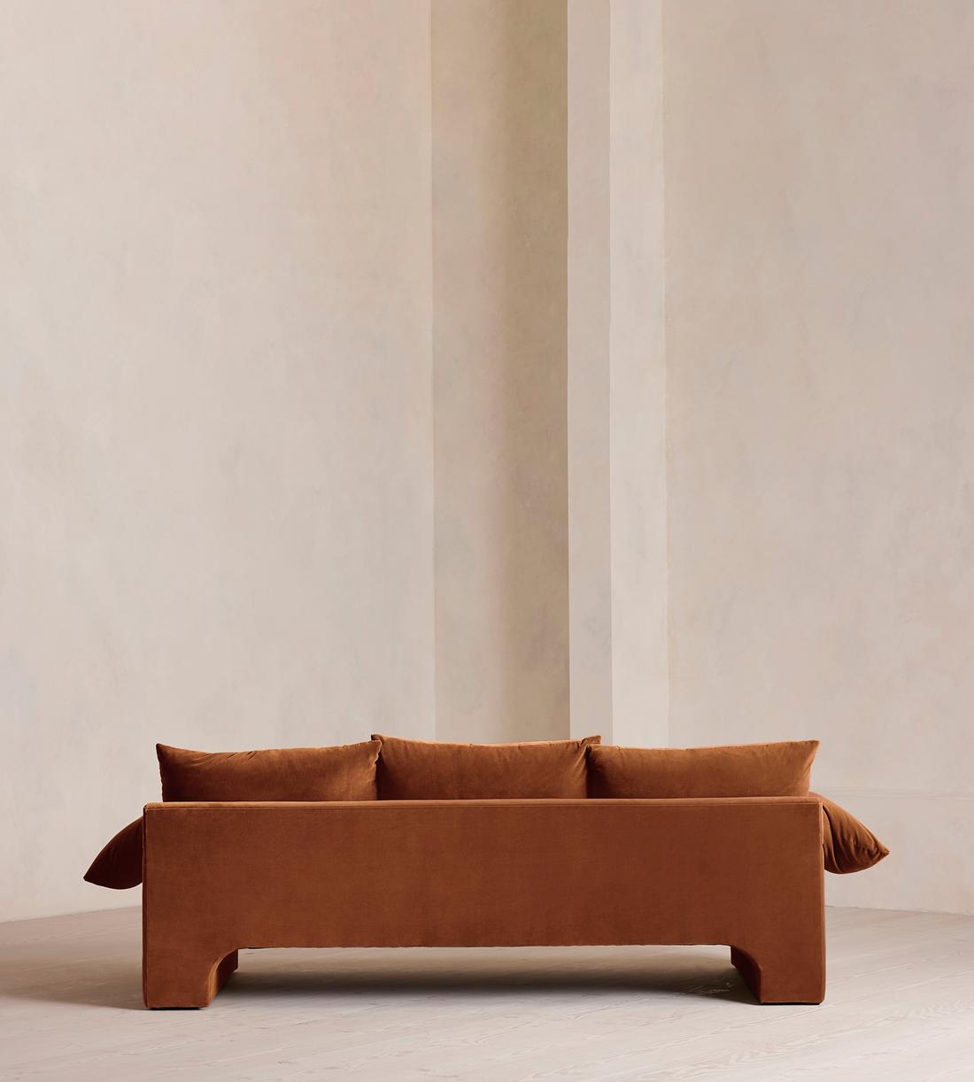 Wyatt Three Seater Sofa - Velvet - Cinnamon - UK - Images - Image 4