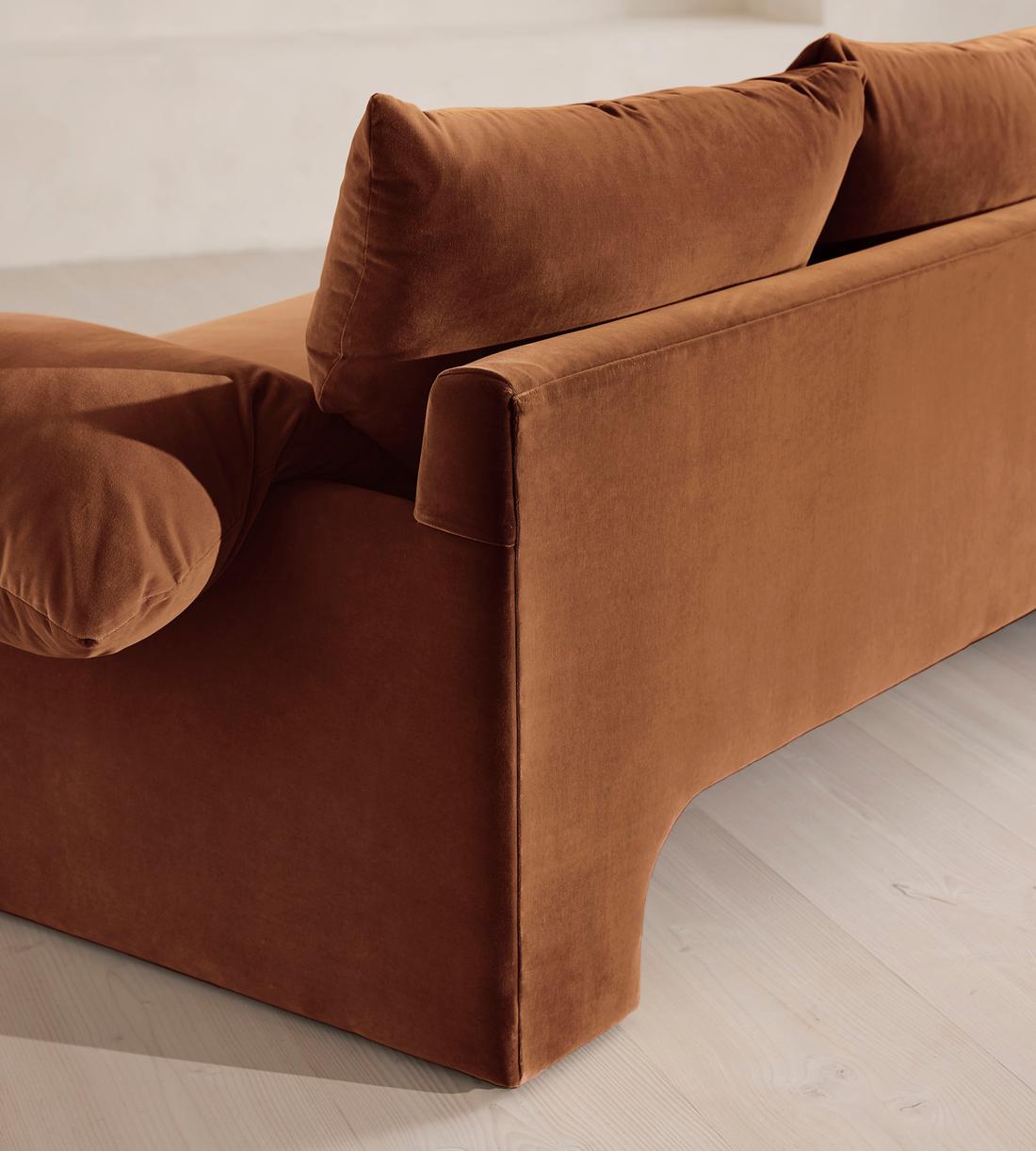 Wyatt Three Seater Sofa - Velvet - Cinnamon - UK - Images - Image 5