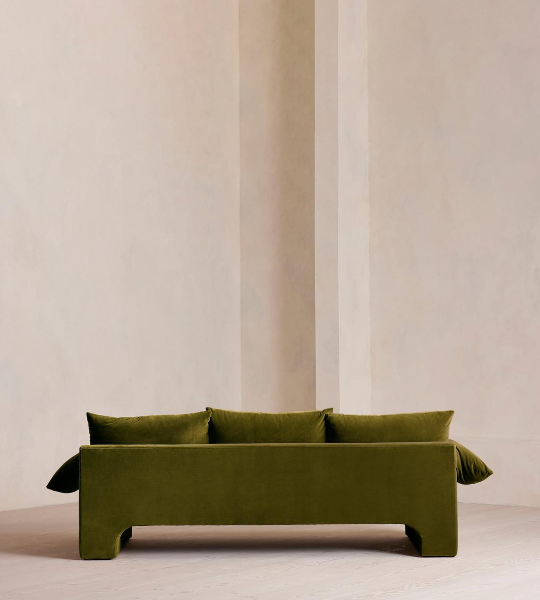 Wyatt Three Seater Sofa - Velvet - Olive - Images - Image 4