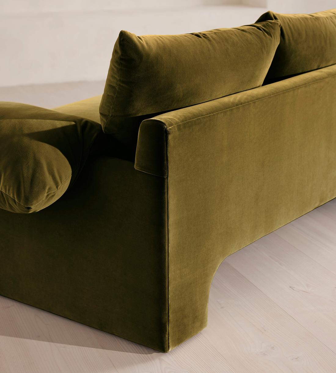 Wyatt Three Seater Sofa - Velvet - Olive - Images - Image 6