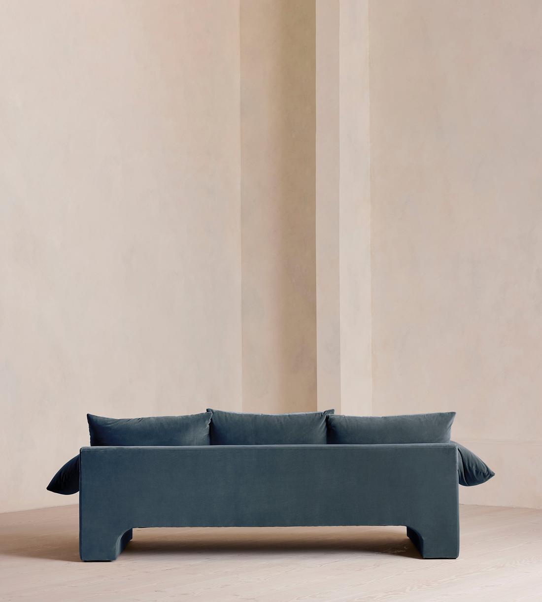 Wyatt Three Seater Sofa - Velvet - Grey Blue - Images - Image 4