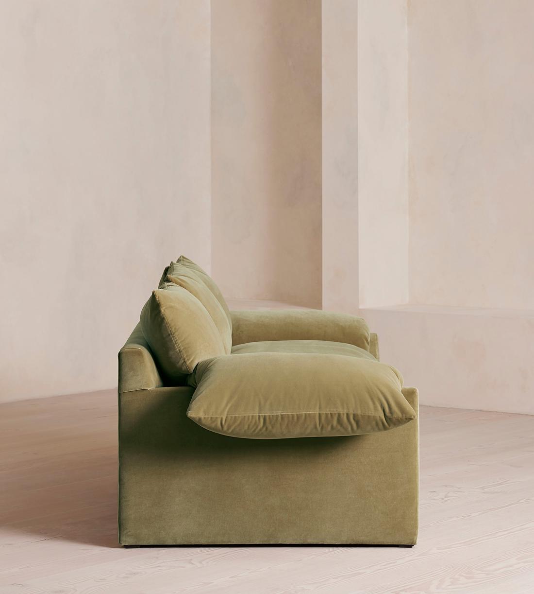 Wyatt Three Seater Sofa - Velvet - Lichen - Images - Image 4