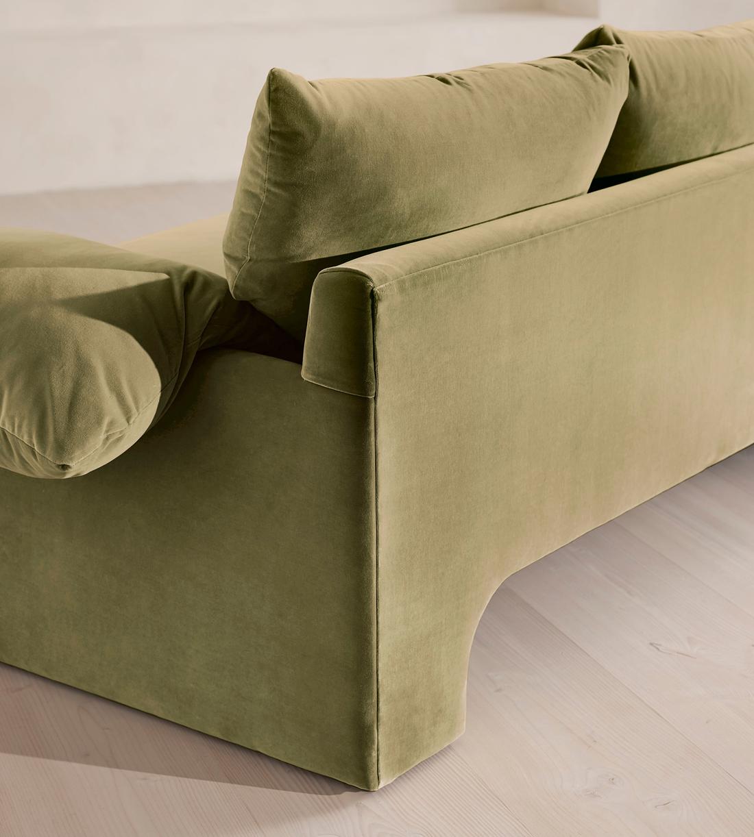 Wyatt Three Seater Sofa - Velvet - Lichen - Images - Image 7