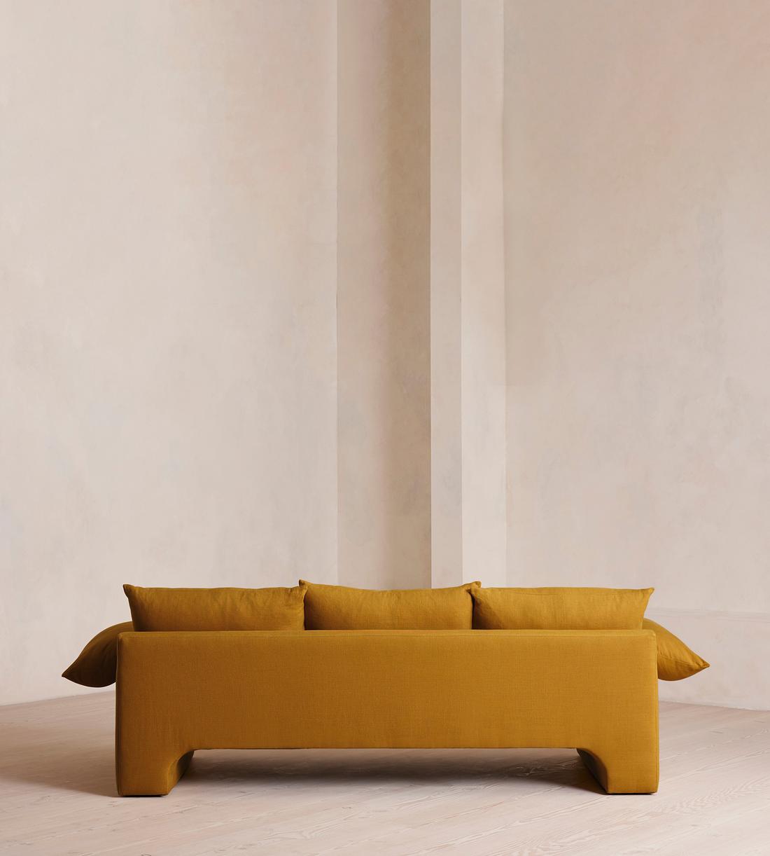 Wyatt Three Seater Sofa - Linen - Turmeric - UK - Images - Image 4