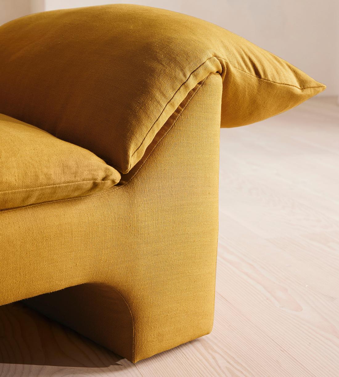 Wyatt Three Seater Sofa - Linen - Turmeric - UK - Images - Image 5