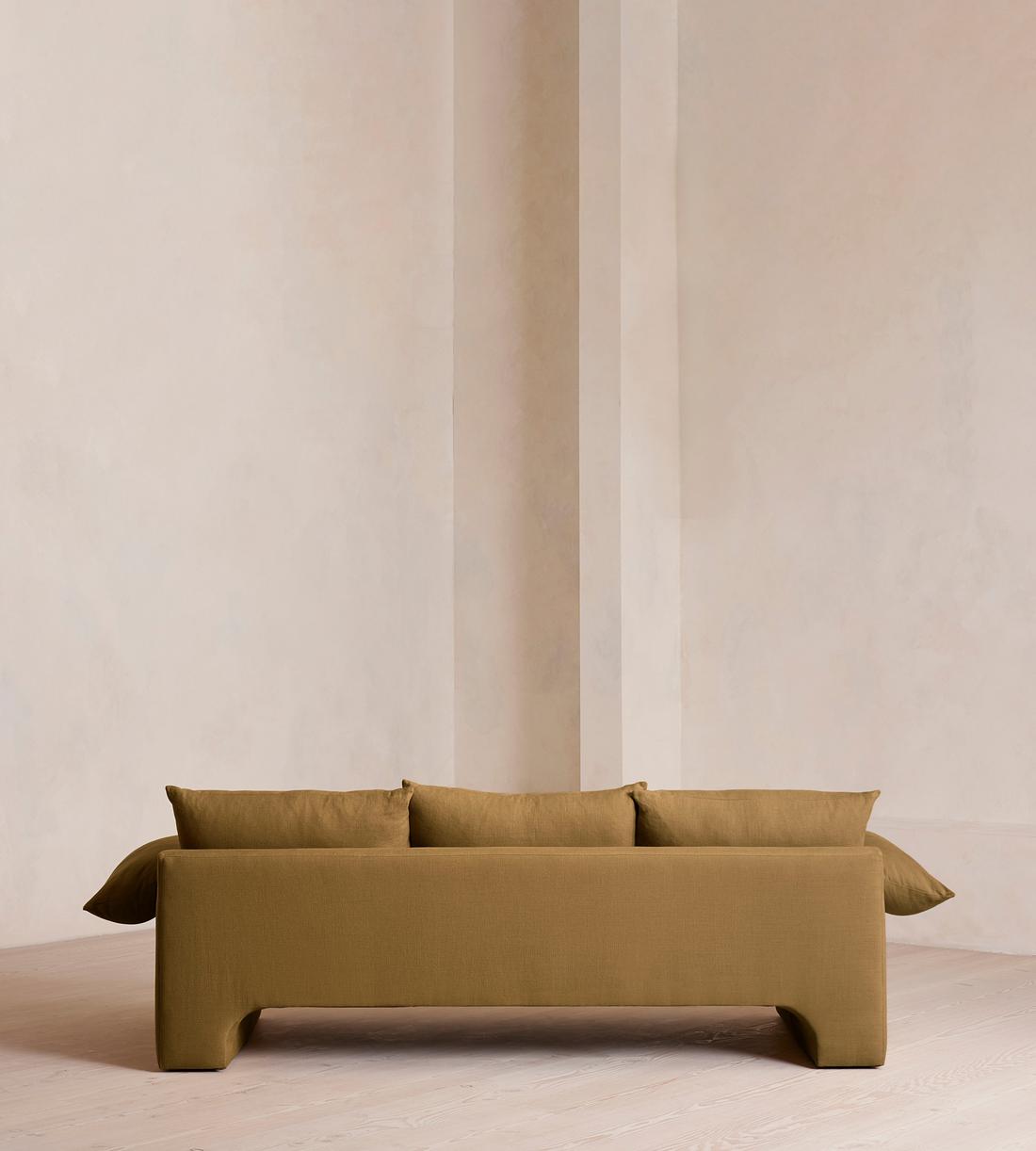 Wyatt Three Seater Sofa - Linen - Ochre - US - Images - Image 4