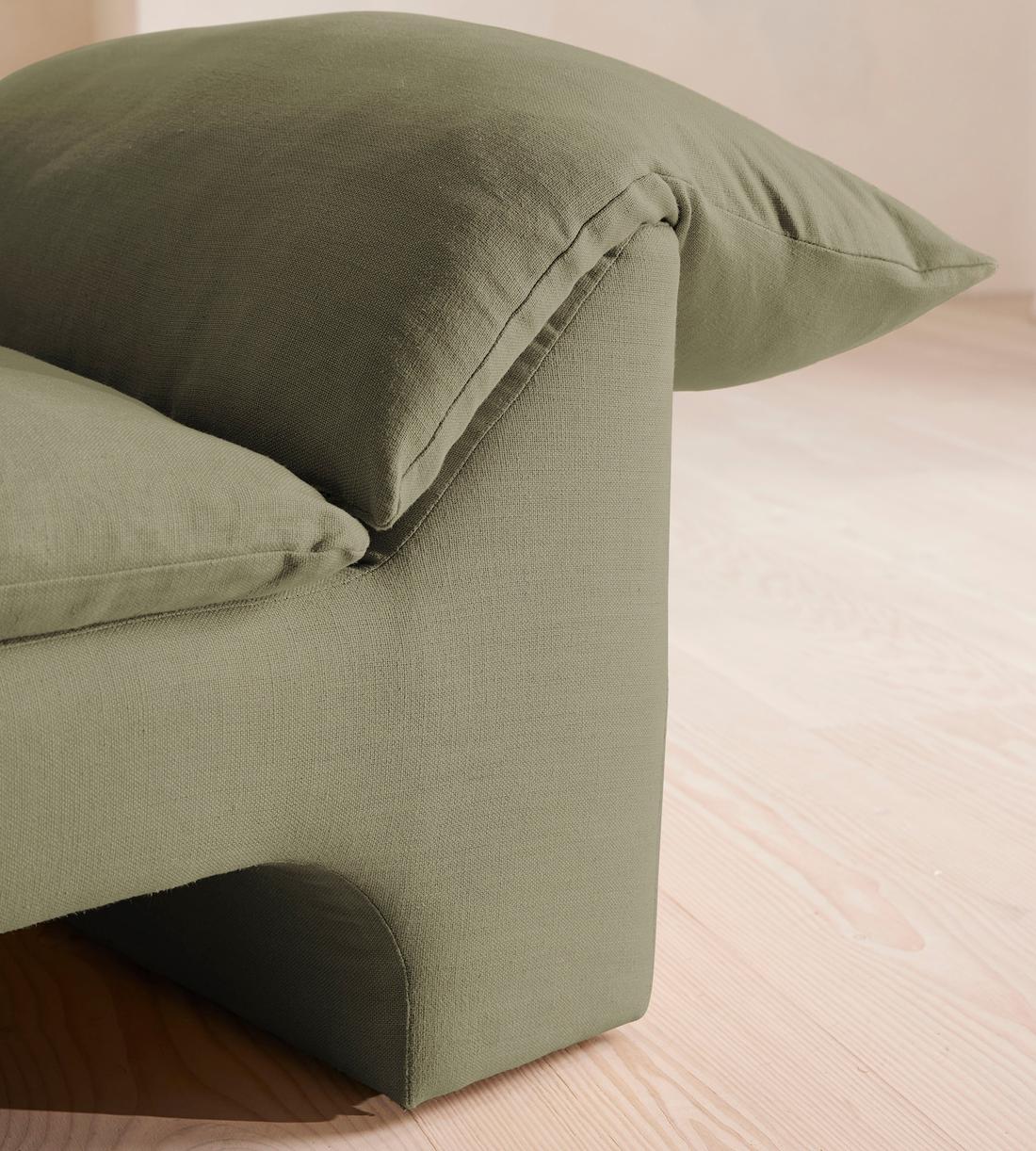Wyatt Three Seater Sofa - Linen - Sage - Images - Image 5