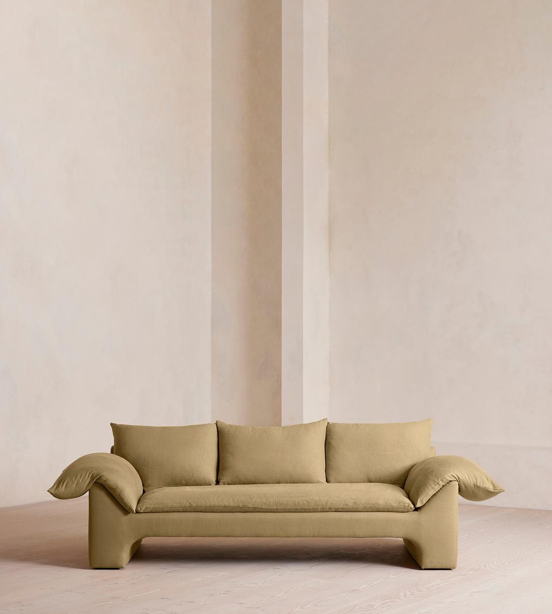Wyatt Three Seater Sofa - Linen - Wheat - Listing - Image 1