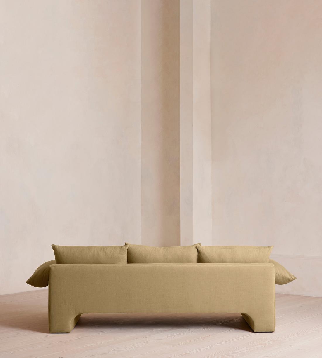 Wyatt Three Seater Sofa - Linen - Wheat - Images - Image 4