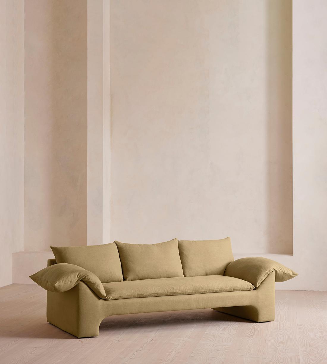 Wyatt Three Seater Sofa - Linen - Wheat - US - Listing - Image 2