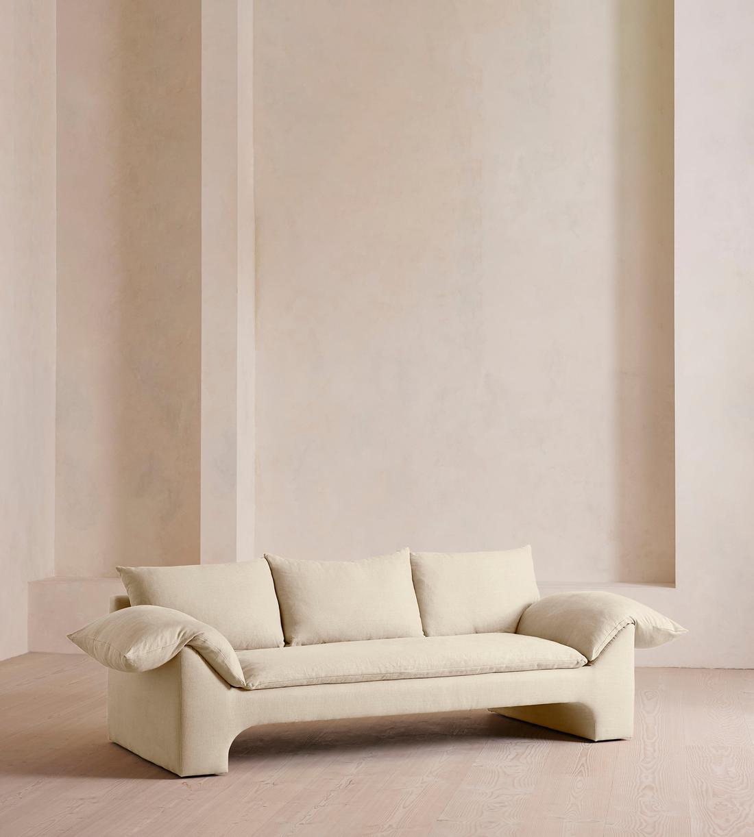 Wyatt Three Seater Sofa - Linen - Bisque - Listing - Image 2