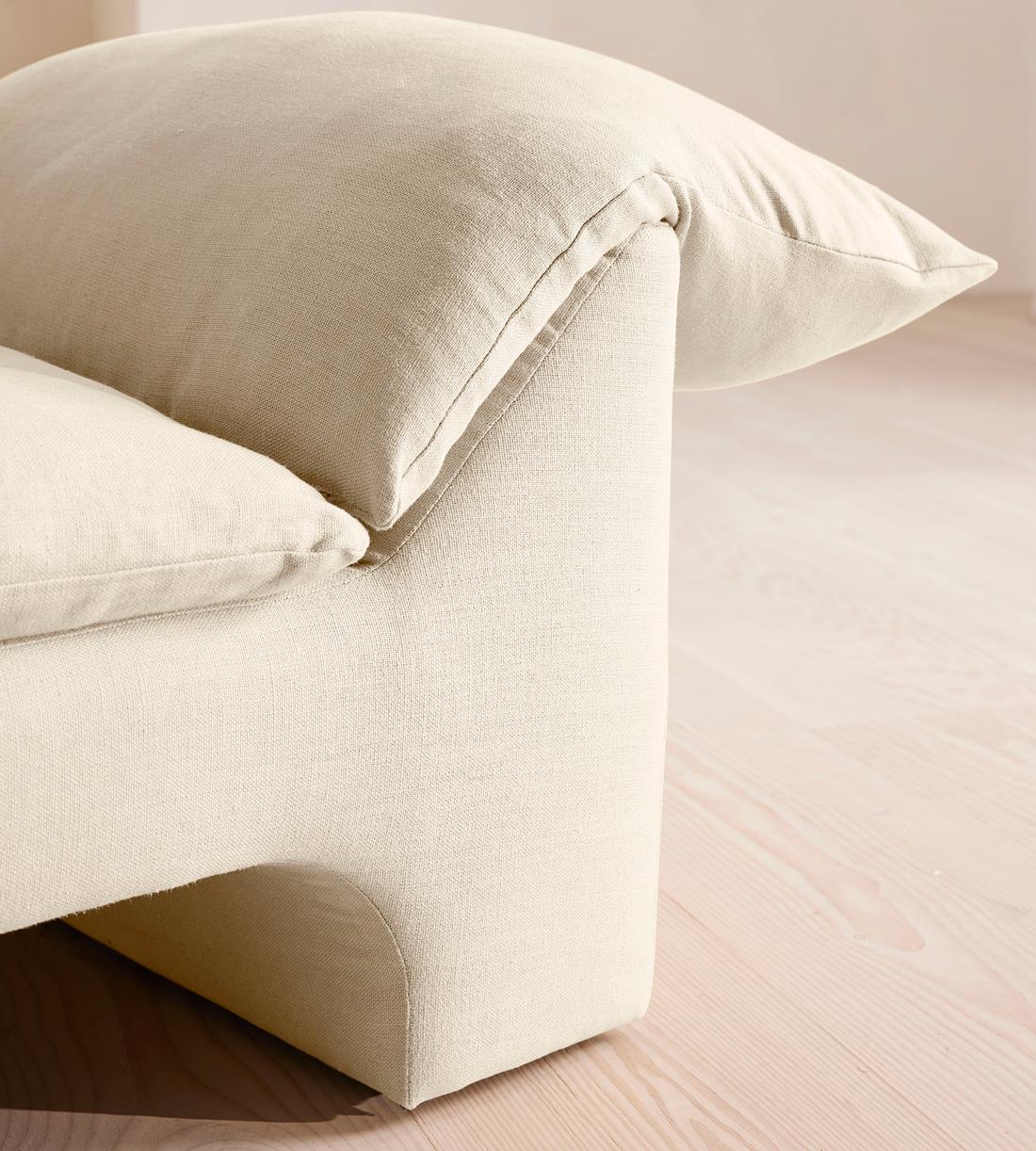 Wyatt Three Seater Sofa - Linen - Bisque - Images - Image 5