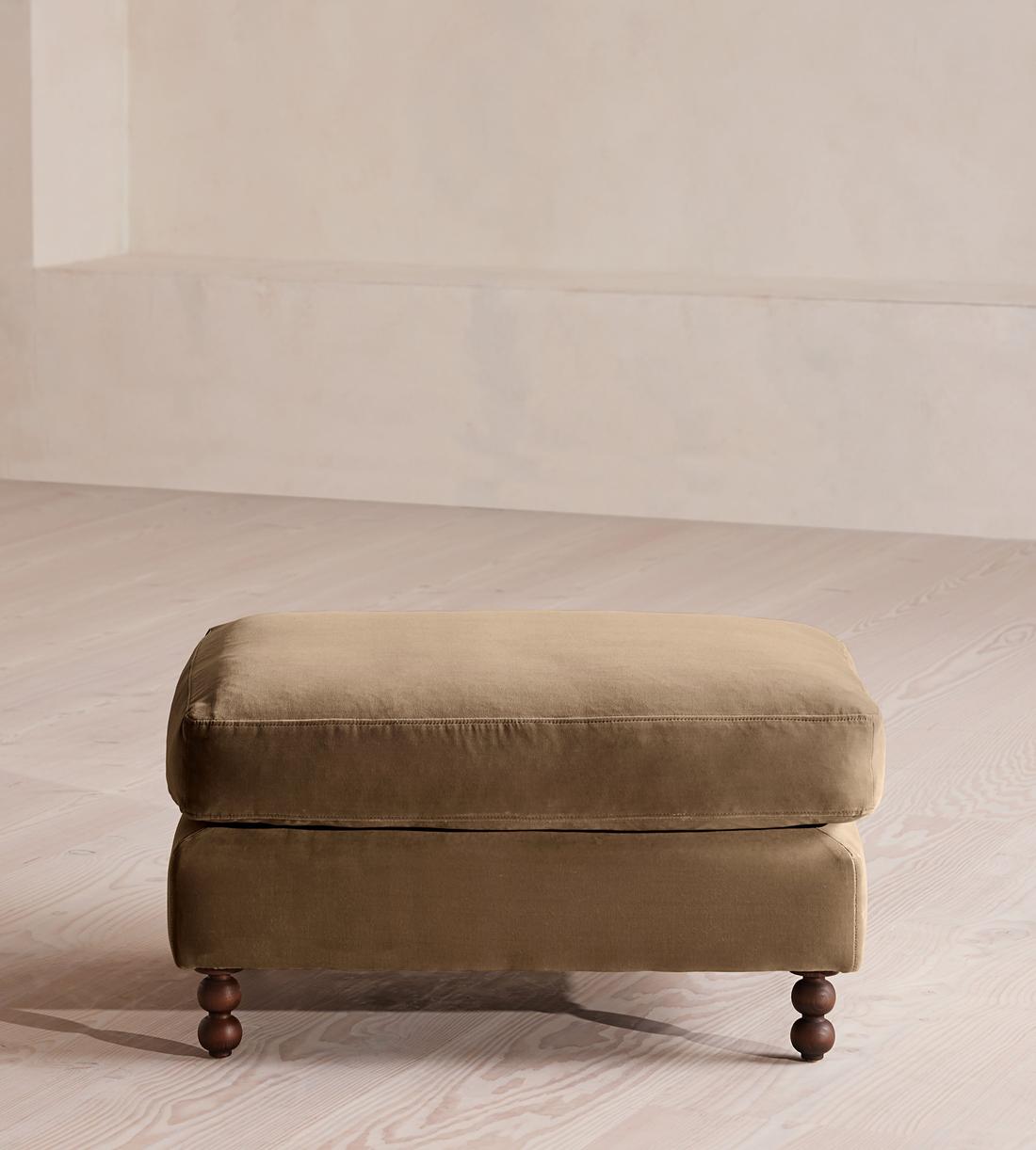 Audrey Rectangle Ottoman - Velvet - Truffle - US - Listing - Image 2