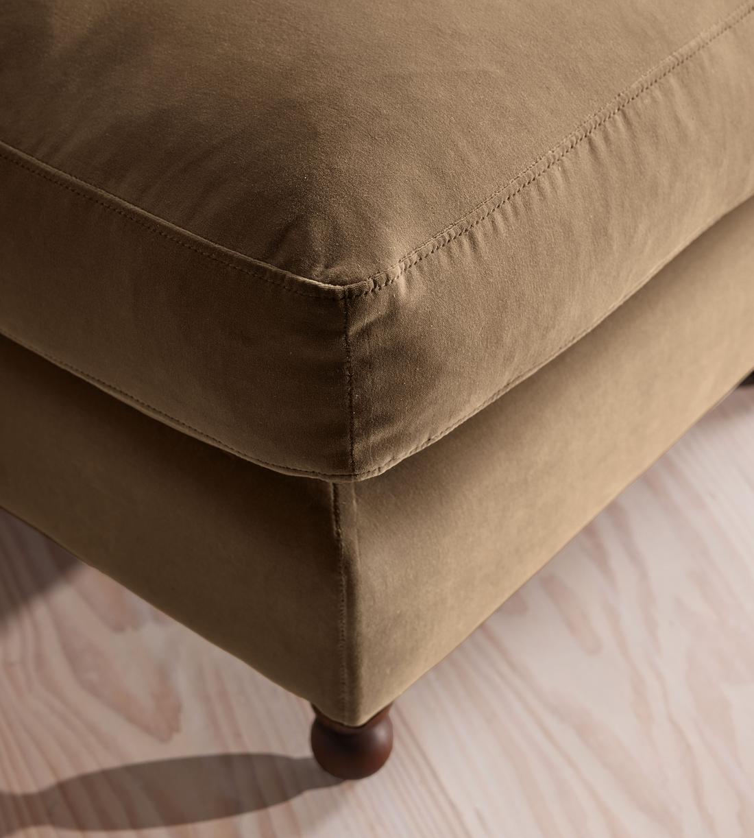 Audrey Rectangle Ottoman - Velvet - Truffle - US - Images - Image 4