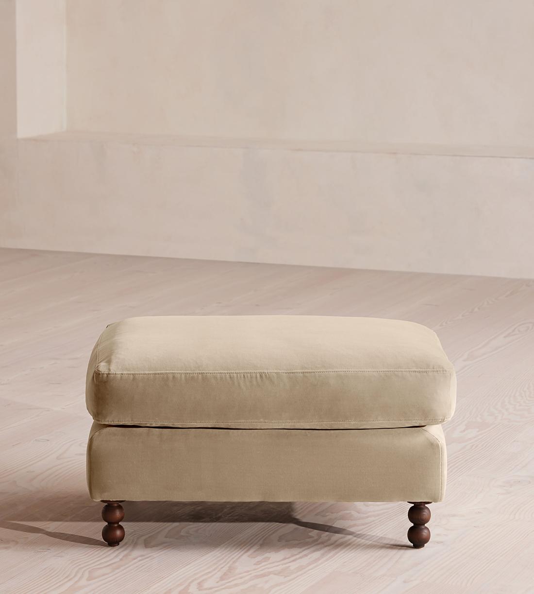 Audrey Rectangle Ottoman - Velvet - Oyster - US - Listing - Image 2