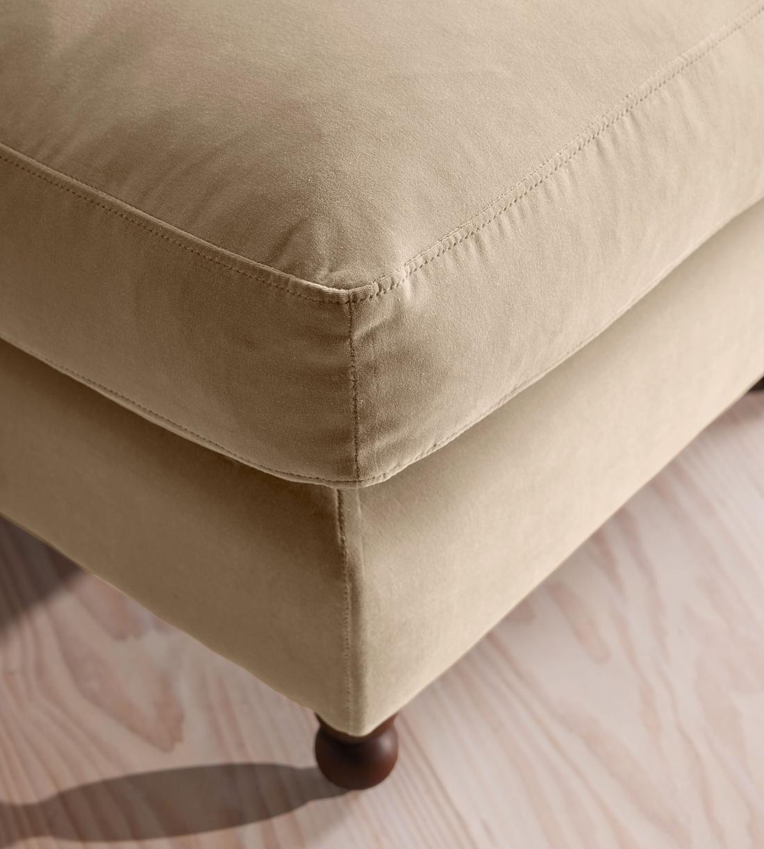 Audrey Rectangle Ottoman - Velvet - Oyster - US - Images - Image 4